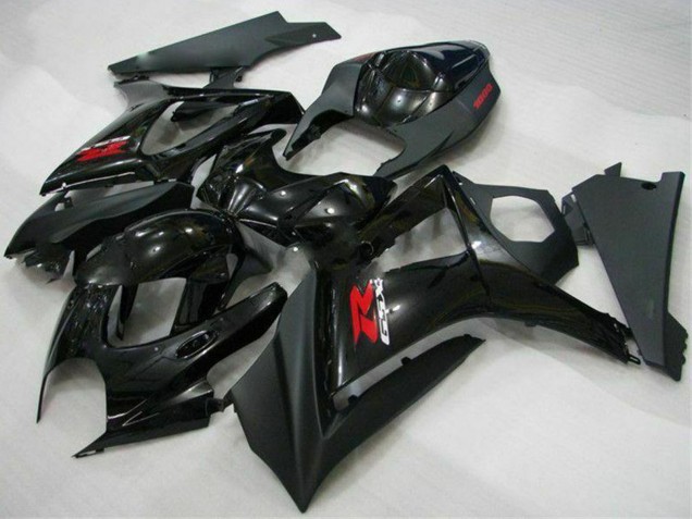 2007-2008 Suzuki GSXR 1000 Motorcycle Fairings - Glossy Black Matte Black Red