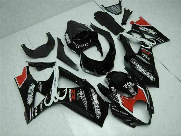 2007-2008 Suzuki GSXR 1000 Motorcycle Fairings - Glossy Black Red White