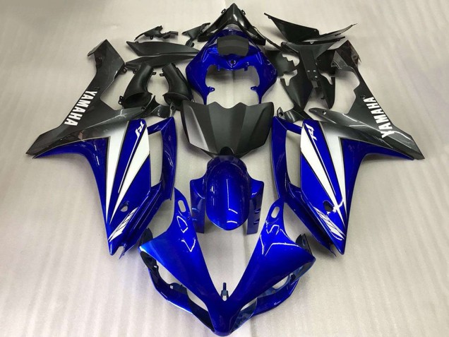 2007-2008 Yamaha YZF R1 Motorcycle Fairings - Blue White Matte Black
