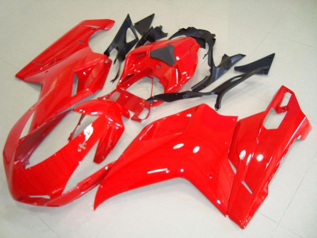 2007-2014 Ducati 848 1098 1198 Motorcycle Fairings - Red