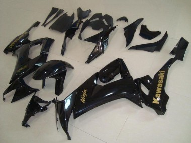 Affordable 2008-2010 Kawasaki ZX10R Motorcycle Fairings - Glossy Black Gold Decal