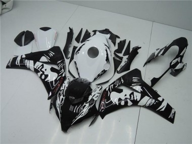 Affordable 2008-2011 Honda CBR1000RR Abs Fairings - White Glossy Black