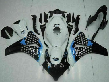 Affordable 2008-2011 Honda CBR1000RR Motorcycle Fairing - White Blue Glossy Black