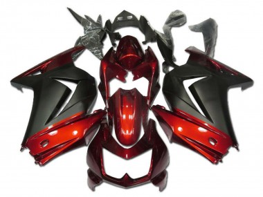 Affordable 2008-2012 Kawasaki EX250 Motorcycle Fairings - Red Matte Black
