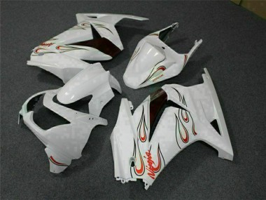 Affordable 2008-2012 Kawasaki EX250 Motorcycle Fairings - White Red