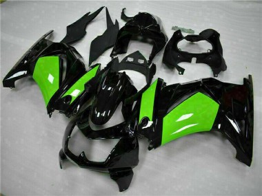 Affordable 2008-2012 Kawasaki EX250 Motorcycle Fairings - Glossy Black Green