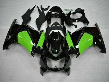 Affordable 2008-2012 Kawasaki EX250 Motorcycle Fairings - Glossy Black Green