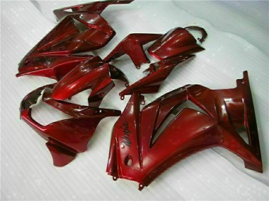 Affordable 2008-2012 Kawasaki EX250 Motorcycle Fairings - Maroon Red