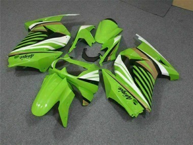 Affordable 2008-2012 Kawasaki EX250 Motorcycle Fairing - Green White Black