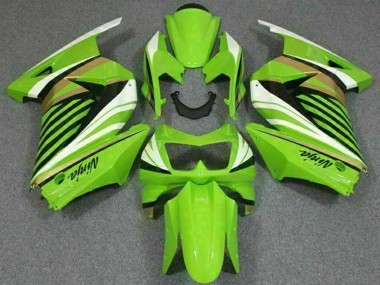 Affordable 2008-2012 Kawasaki EX250 Motorcycle Fairing - Green White Black