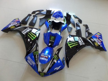 Affordable 2009-2011 Yamaha YZF R1 Motorcycle Fairings - White Blue Black Green Monster Yamalube Graves