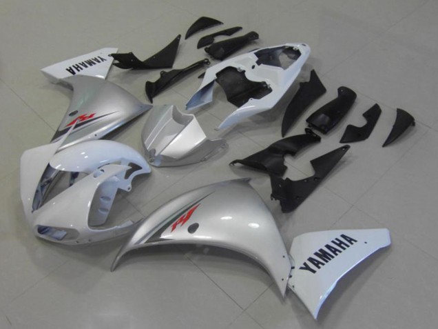 2009-2011 Yamaha YZF R1 Motorcycle Fairings - White Silver