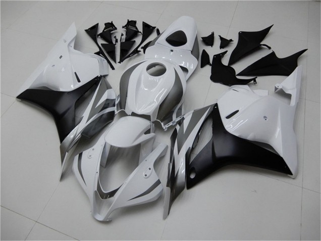 2009-2012 Honda CBR600RR Motorcycle Fairing - White Grey Matte Black