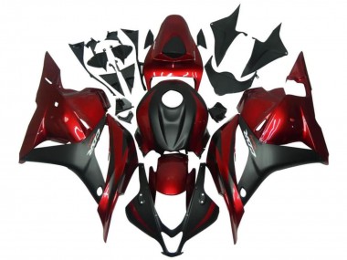 Affordable 2009-2012 Honda CBR600RR Motorcycle Fairings - Red Matte Black