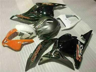 Affordable 2009-2012 Honda CBR600RR Motorcycle Fairings - White Orange Glossy Black