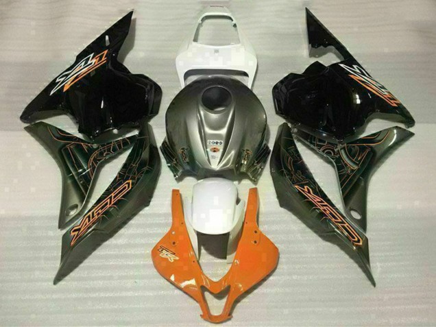 2009-2012 Honda CBR600RR Motorcycle Fairings - White Orange Glossy Black