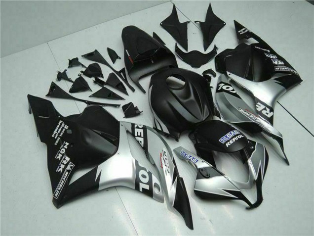 2009-2012 Honda CBR600RR Motorcycle Fairings - Silver Matte Black Repsol