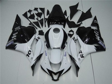 Affordable 2009-2012 Honda CBR600RR Motorcycle Fairing - White Glossy Black Repsol