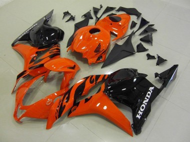 Affordable 2009-2012 Honda CBR600RR Motorcycle Fairing - Orange Glossy Black