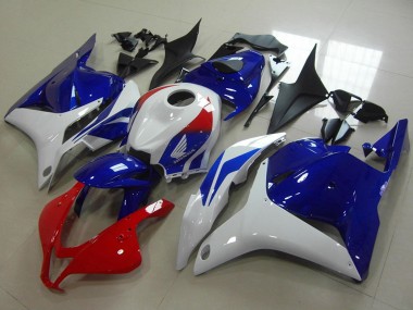 Affordable 2009-2012 Honda CBR600RR Motorcycle Fairing - White Red Blue