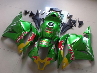 Affordable 2009-2012 Honda CBR600RR Motorcycle Fairings - Green Yellow Red Bull