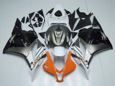 Affordable 2009-2012 Honda CBR600RR Motorcycle Fairings - White Silver Orange Glossy Black