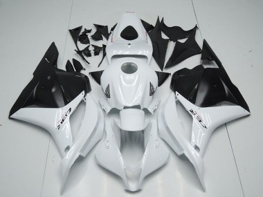 Affordable 2009-2012 Honda CBR600RR Motorcycle Fairing - White Matte Black