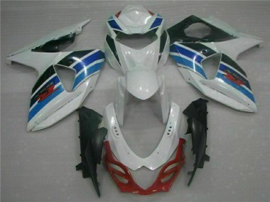 Affordable 2009-2016 Suzuki GSXR 1000 Full Motorcycle Fairings - White Blue Black