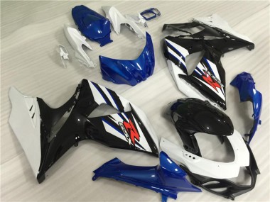 Affordable 2009-2016 Suzuki GSXR 1000 Full Motorcycle Fairing Kits - White Blue Black