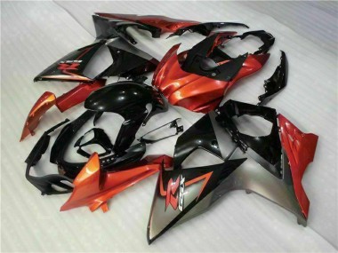 Affordable 2009-2016 Suzuki GSXR 1000 Motorcycle Fairings - Orange Glossy Black