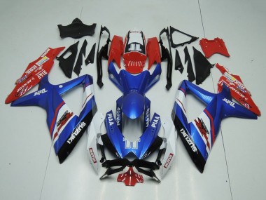 Affordable 2009-2016 Suzuki GSXR 1000 Motorcycle Fairings - Blue Red White Piaa Motul