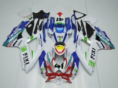 Affordable 2009-2016 Suzuki GSXR 1000 Motorcycle Fairings - White Blue Red Yellow Green Fixi 41
