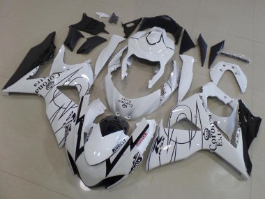 Affordable 2009-2016 Suzuki GSXR 1000 Motorcycle Fairings - White Black Corona Racing