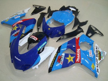 Affordable 2009-2016 Suzuki GSXR 1000 Motorcycle Fairings - Blue White Red Black Rockstar Racing