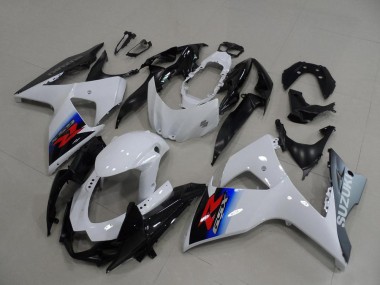 Affordable 2009-2016 Suzuki GSXR 1000 Motorcycle Fairings - White Blue Silver Black