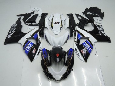 Affordable 2009-2016 Suzuki GSXR 1000 Motorcycle Fairings - White Blue Black Viru