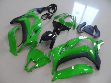 Affordable 2011-2015 Kawasaki ZX10R Motorcycle Fairings - Green Black OEM Style