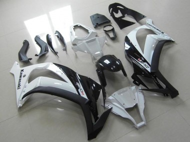 Affordable 2011-2015 Kawasaki ZX10R Motorcycle Fairing - White Glossy Black