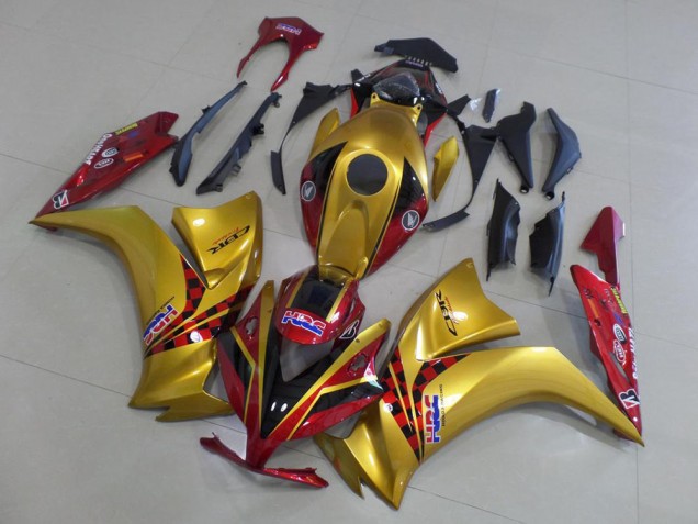2012-2016 Honda CBR1000RR Motorcycle Fairings - Gold Red HRC