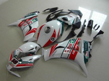 Affordable 2012-2016 Honda CBR1000RR Motorcycle Fairings - White Red Green Castrol 38