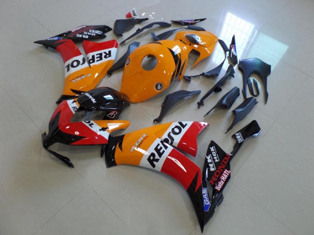 2012-2016 Honda CBR1000RR Bike Fairings - Orange White Red Glossy Black Repsol