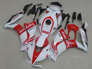 Affordable 2012-2016 Honda CBR1000RR Motorcycle Fairings - White Red Black Supreme