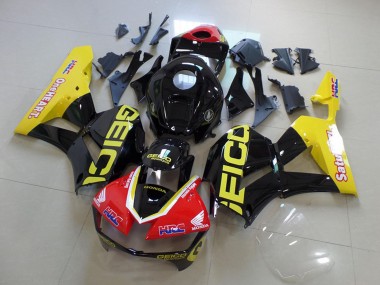 Affordable 2013-2023 Honda CBR600RR Motorcycle Fairings - Yellow Red Glossy Black Geico