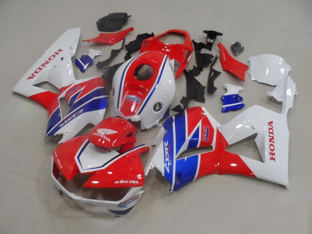 2013-2023 Honda CBR600RR Motorcycle Fairings - White Red Blue TT Legends