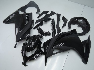 Affordable 2013-2024 Kawasaki Ninja 300 EX300R Motorcycle Fairings - Glossy Black Matte Black