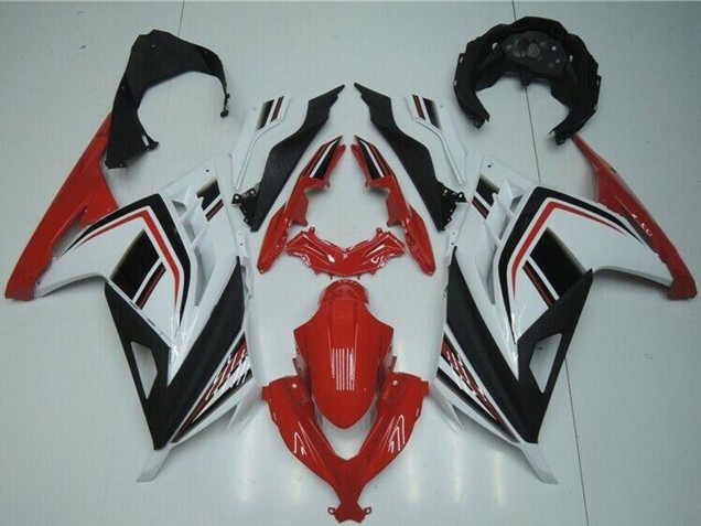2013-2024 Kawasaki Ninja 300 EX300R Motorcycle Fairings - White Red Black