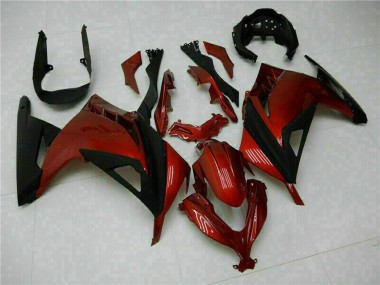 Affordable 2013-2024 Kawasaki Ninja 300 EX300R Motorcycle Fairings - Red Black