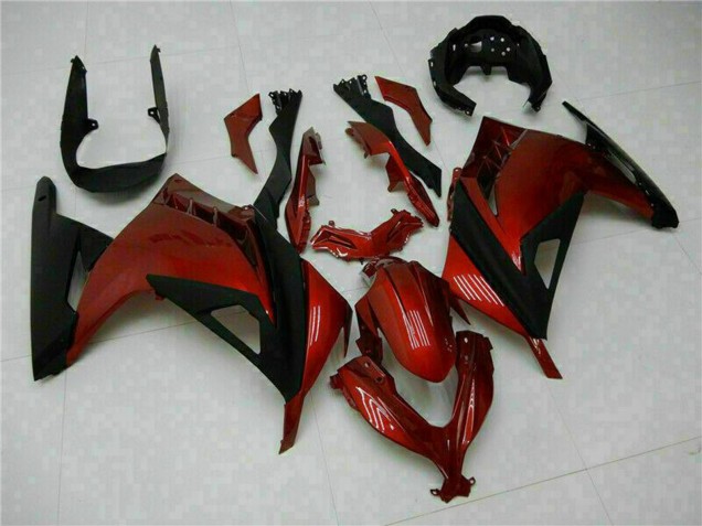 2013-2024 Kawasaki Ninja 300 EX300R Motorcycle Fairings - Red Black