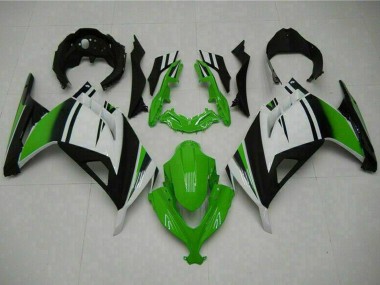 Affordable 2013-2024 Kawasaki Ninja 300 EX300R Motorcycle Fairings - White Green Black