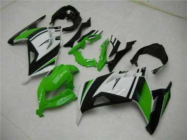 Affordable 2013-2024 Kawasaki Ninja 300 EX300R Motorcycle Fairings - White Green Black